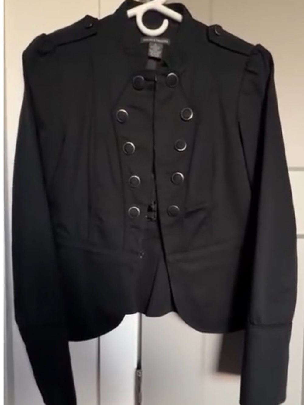Chelsea & Theodore Black Military-Style Women's Blazer